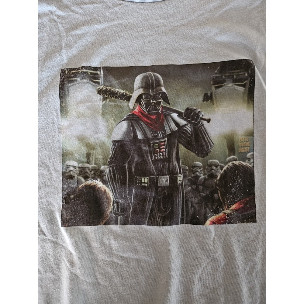 Star Wars Darth Vader/ Walking Dead Tshirt. Light Blue . Size Small.  Unisex